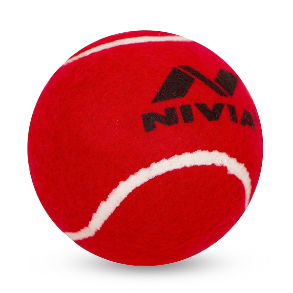 Nivia Cricket Tennis Ball (Pack of 1, Red)