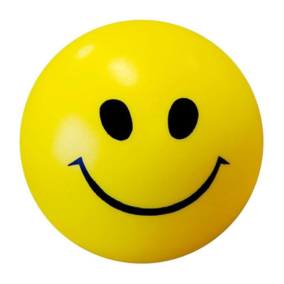 Smiley Ball for Stress Relief (Pack of 1, Yellow)