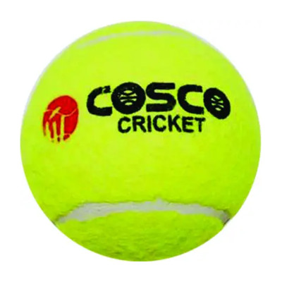 COSCO Cricket Tennis Ball (Pack of 1, Green)