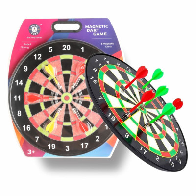Magnetic Dartboard with 6 Soft Darts